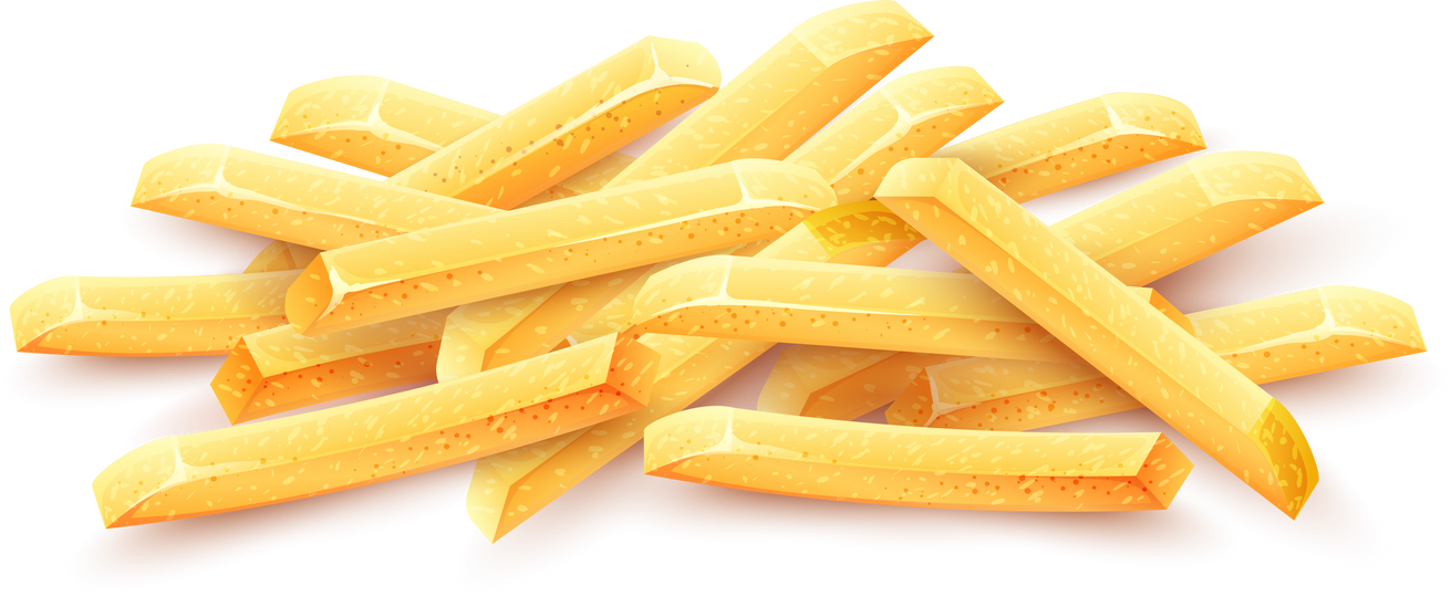 French fries. Roasted potato chips PNG